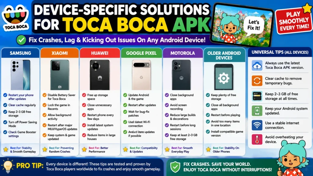 Device-Specific Solutions For Toca Boca APK