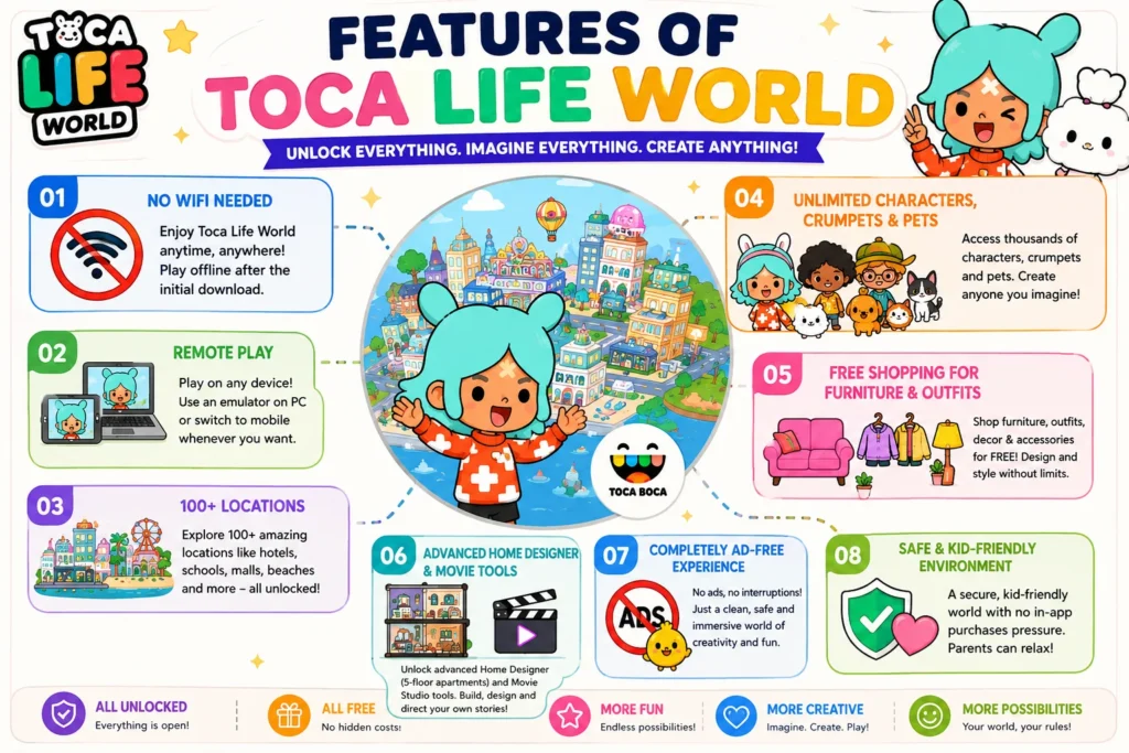 home 18 features of toca boca apk