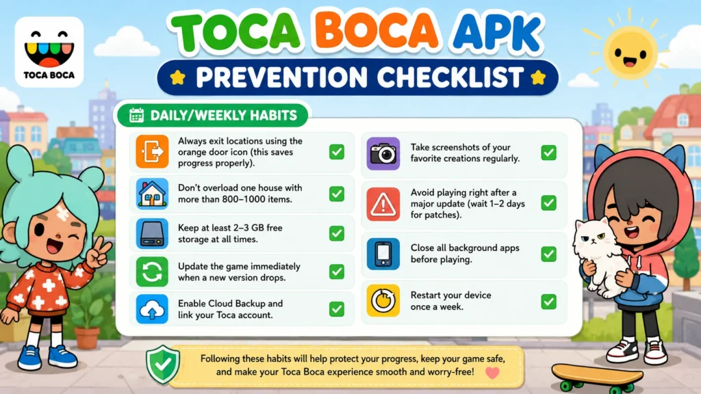 toca boca glitch prevention list