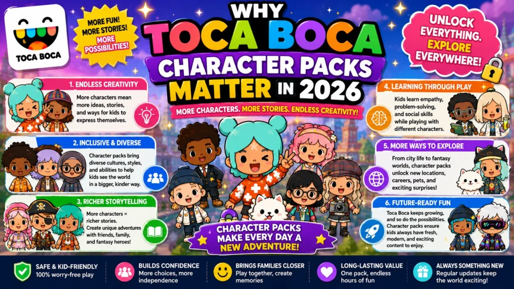 Best Toca Boca Apk Character Packs for 2026: Ücretsiz Her Şeyin Kilidini Bugün Açın 2 Why Toca Boca character packs matter in 2026